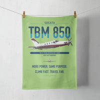 Thumbnail for Socata TBM 850 design on light green towel