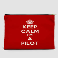 Thumbnail for Keep Calm I'm A Pilot Zipper Pouch - view 4