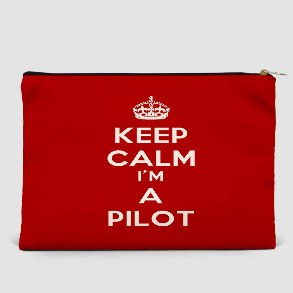 Keep Calm I'm A Pilot Zipper Pouch - view 4