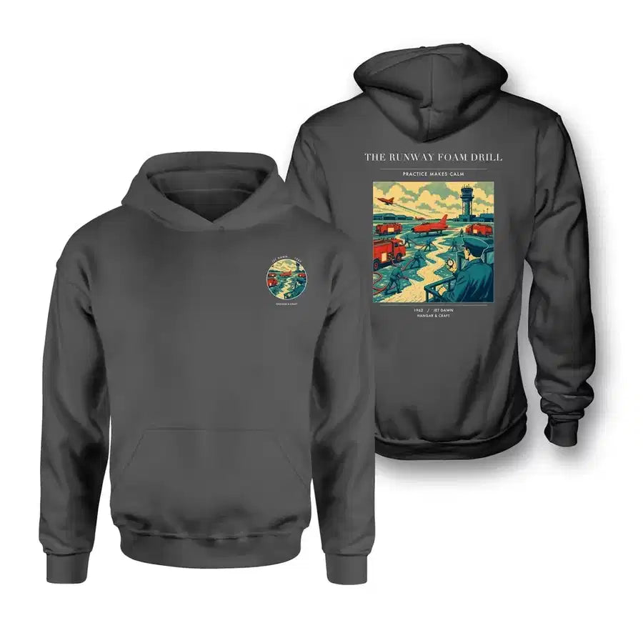 VINTAGE G4461 - The Runway Foam Drill - Double-Side Hoodie design on darkgray double side