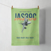 Thumbnail for Saab JAS 39C Gripen design on light green towel