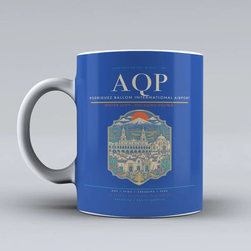 Rodriguez Ballon International Airport AQP Mug - Blue