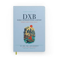 Thumbnail for Dubai International Airport (DXB) design on light blue notebook