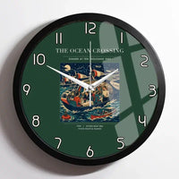 Thumbnail for VINTAGE G4058 - The Ocean Crossing - Designed Wall Clocks design on darkgreen framed