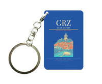 Thumbnail for Graz Airport (GRZ) design on blue key chain