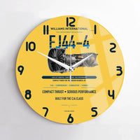 Thumbnail for FJ44-4 design on yellow no frame wall clock