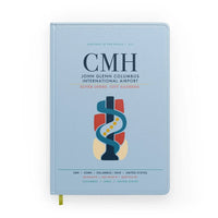 Thumbnail for John Glenn Columbus International Airport (CMH) design on light blue notebook