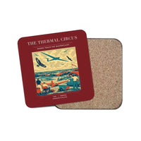 Thumbnail for The Thermal Circus - Designed Coasters design on dark red 1-piece