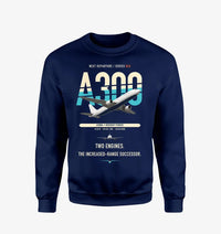 Thumbnail for Airbus A300B4 design on navy blue sweatshirt