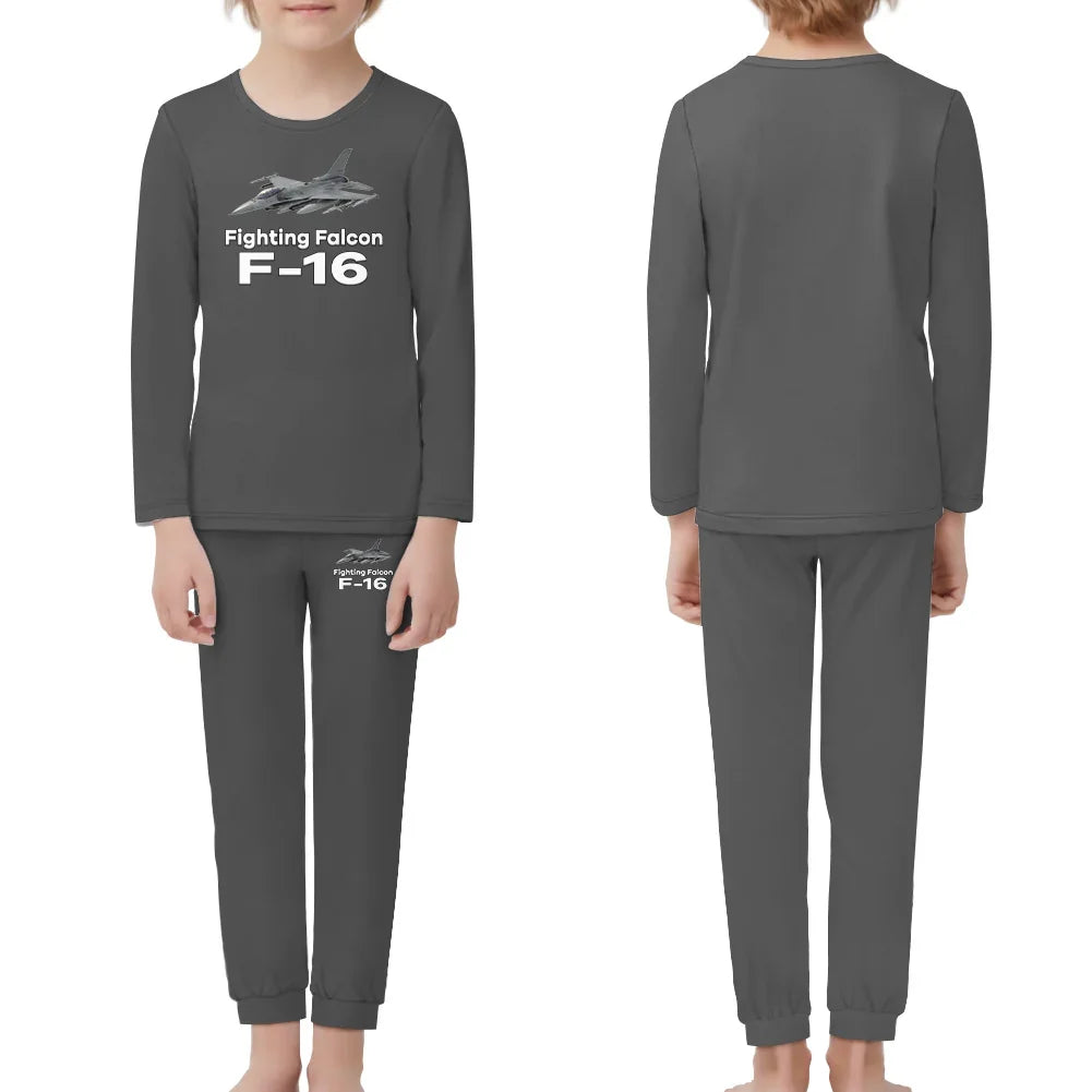 The Fighter Jet 16 children pajamas - Gray