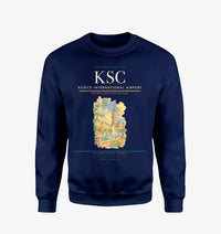 Thumbnail for Košice International Airport (KSC) design on navy blue sweatshirt