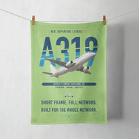 Thumbnail for Airbus A319ceo design on light green towel