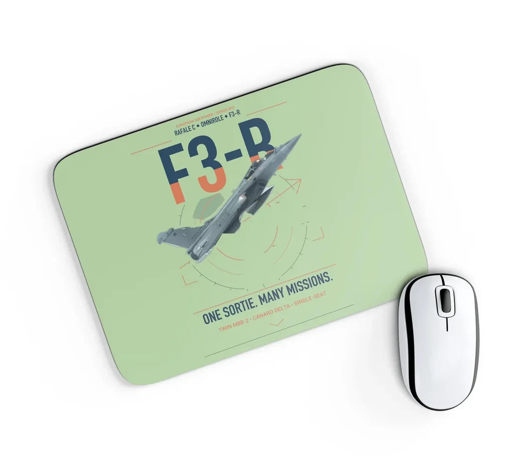 Dassault Rafale C — F3-R standard design on light green rectangle mouse pad