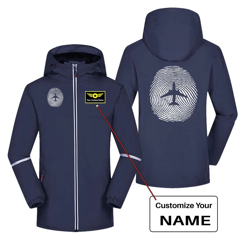 Aviation Finger Print Rain Jacket - view 5