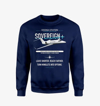 Thumbnail for Cessna Citation Sovereign+ design on navy blue sweatshirt