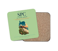 Thumbnail for La Palma Airport (SPC) design on light green 1 piece coaster