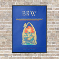 Thumbnail for Wiley Post–Will Rogers Memorial Airport BRW — Utqiagvik vertical canvas print - framed - blue background