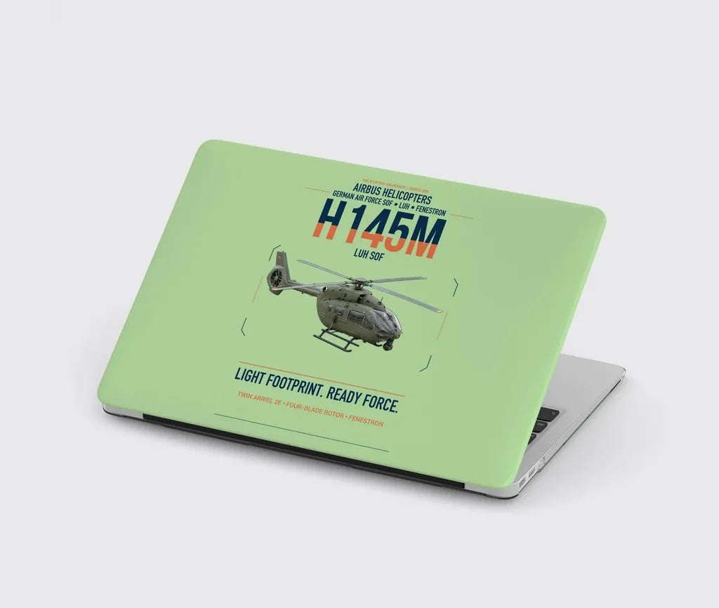Airbus Helicopters H145M LUH SOF design on light green MacBook case