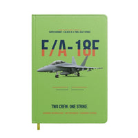 Thumbnail for F-A-18F Super Hornet Block III Two Crew One Strike design on light green notebook