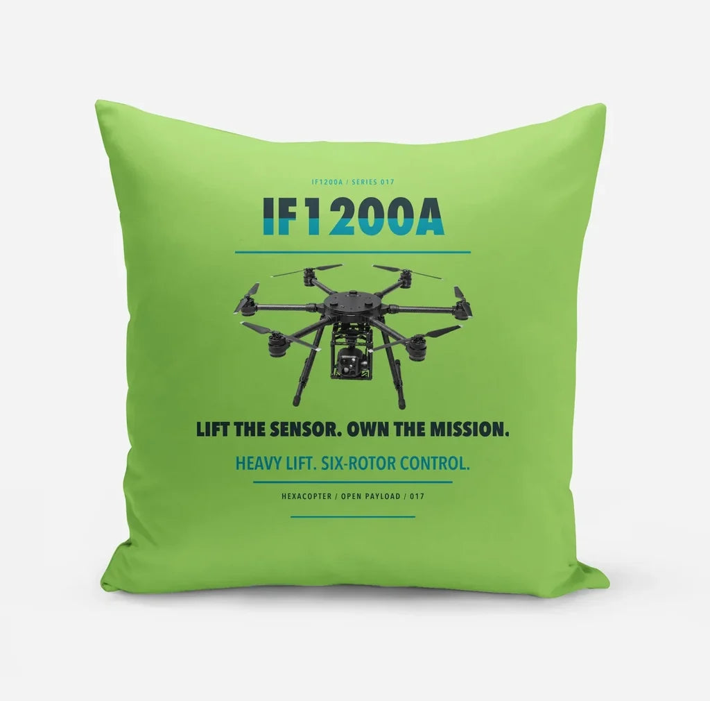 Inspired Flight IF1200A design on light green pillow