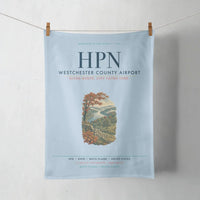 Thumbnail for Westchester County Airport (HPN) design on light blue towel