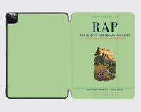 Thumbnail for Rapid City Regional Airport (RAP) design on light green ipad tablet case