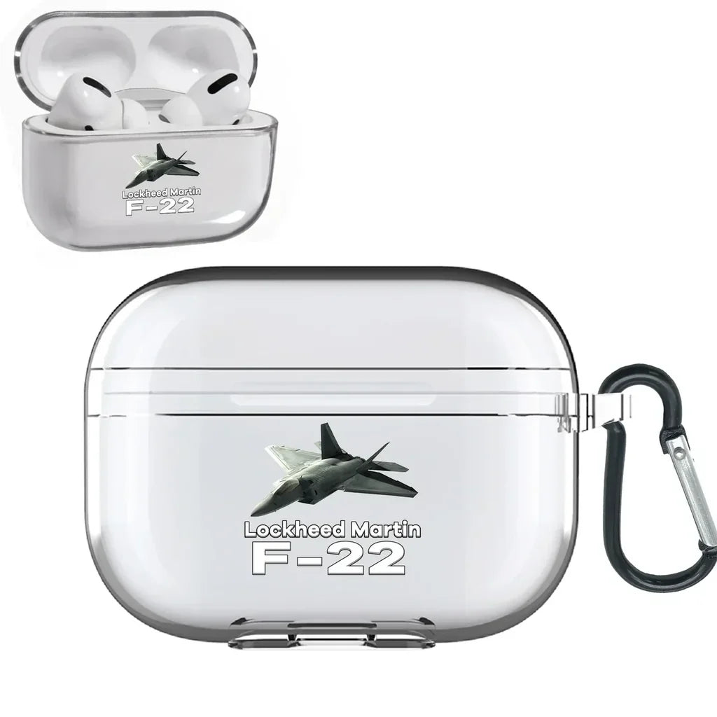 The Fighter Jet 22 Silhouette AirPods Pro transparent case - With Buckle