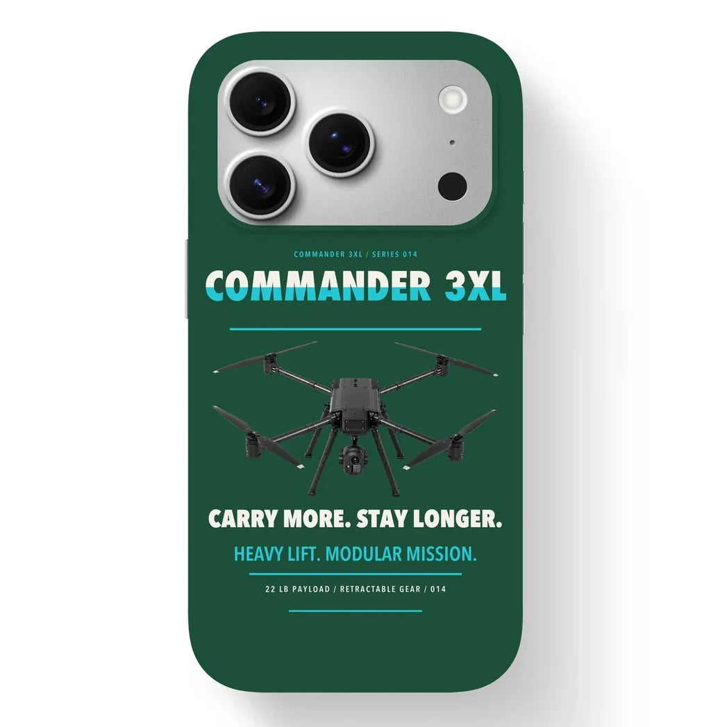 Draganfly Commander 3XL Case design on dark green iphone case