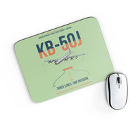 Thumbnail for KB-50J Superfortress design on light green rectangle mouse pad