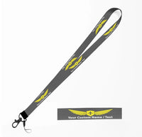 Thumbnail for Custom Name & Text (Badge 2) lanyard and ID holder in gray