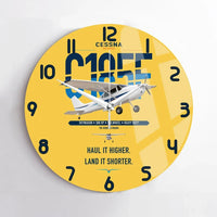 Thumbnail for Cessna A185F Skywagon design on yellow no frame wall clock