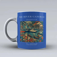 Thumbnail for VINTAGE G4066 - The River Gateway - Ceramic Mug design on blue