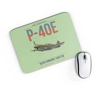 Thumbnail for P-40E Warhawk design on light green rectangle mouse pad
