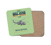 Thumbnail for Sikorsky MH-60R Seahawk design on light green 1 piece coaster