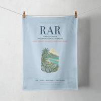 Thumbnail for Rarotonga International Airport (RAR) design on light blue towel