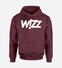 Thumbnail for Wizz Airlines logo on dark red single side hoodie