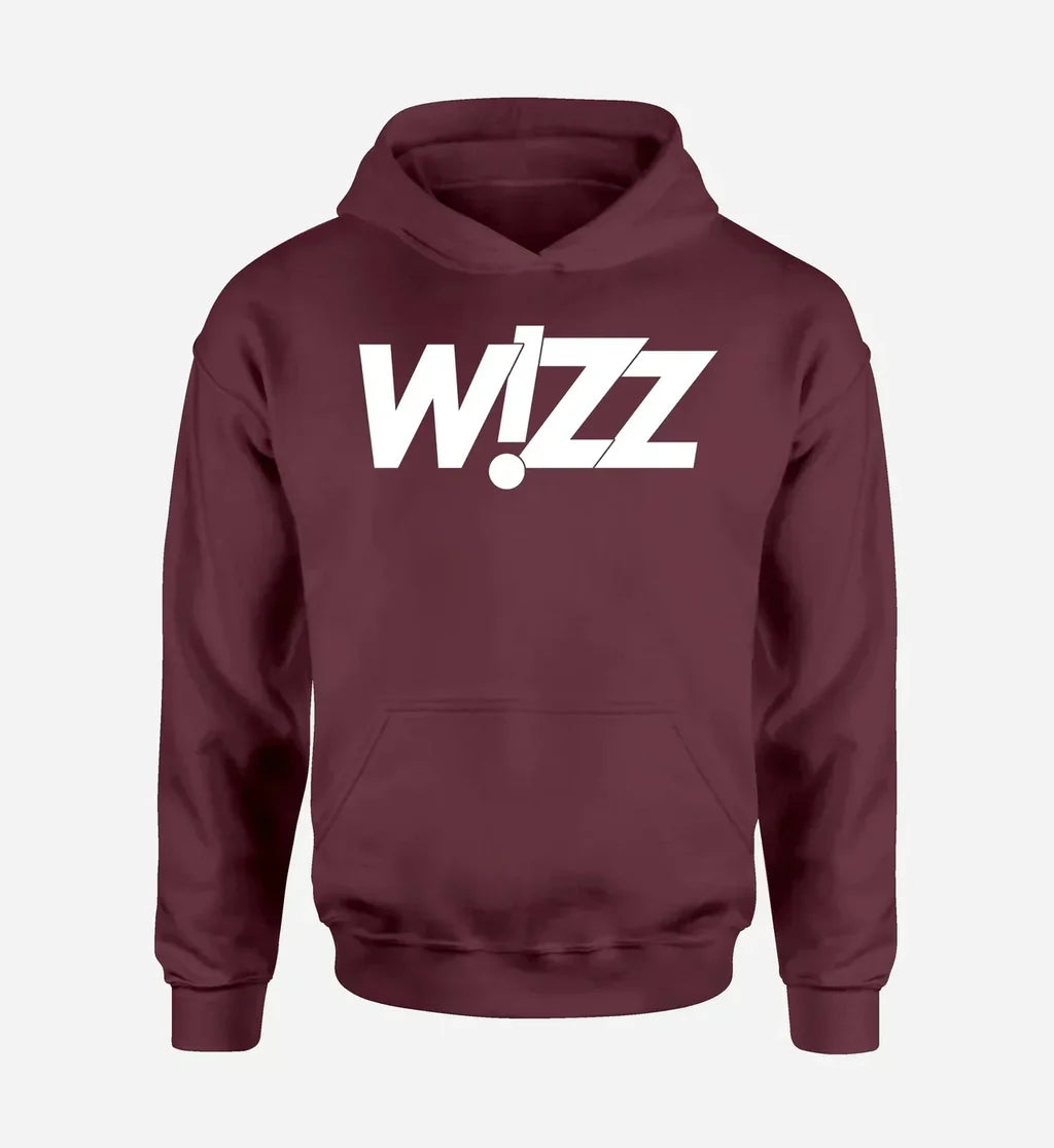 Wizz Airlines logo on dark red single side hoodie