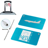 Thumbnail for Mesa Airlines Aluminum Airplane Luggage tag in blue