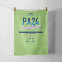 Thumbnail for Piper PA-24-250 Comanche 250 design on light green towel
