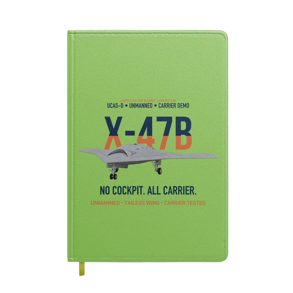 X-47B UCAS-D Carrier Wing Without a Cockpit design on light green notebook