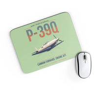 Thumbnail for P-39Q Airacobra design on light green rectangle mouse pad