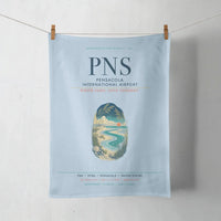 Thumbnail for Pensacola International Airport (PNS) design on light blue towel