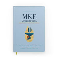 Thumbnail for Milwaukee Mitchell International Airport (MKE) design on light blue notebook