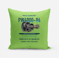 Thumbnail for PW4000-94 design on light green pillow