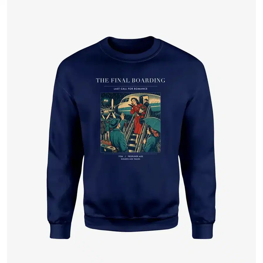 VINTAGE G4102 - The Final Boarding - Designed Sweatshirts design on navyblue