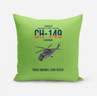 Thumbnail for Leonardo CH-149 Cormorant design on light green pillow