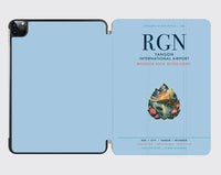 Thumbnail for Yangon International Airport (RGN) design on light blue ipad tablet case