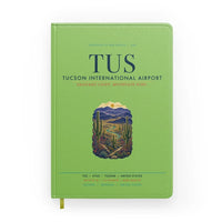Thumbnail for Tucson International Airport (TUS) design on light green notebook