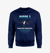 Thumbnail for DJI Inspire 3 design on navy blue sweatshirt