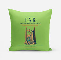Thumbnail for Luxor International Airport (LXR) design on light green pillow